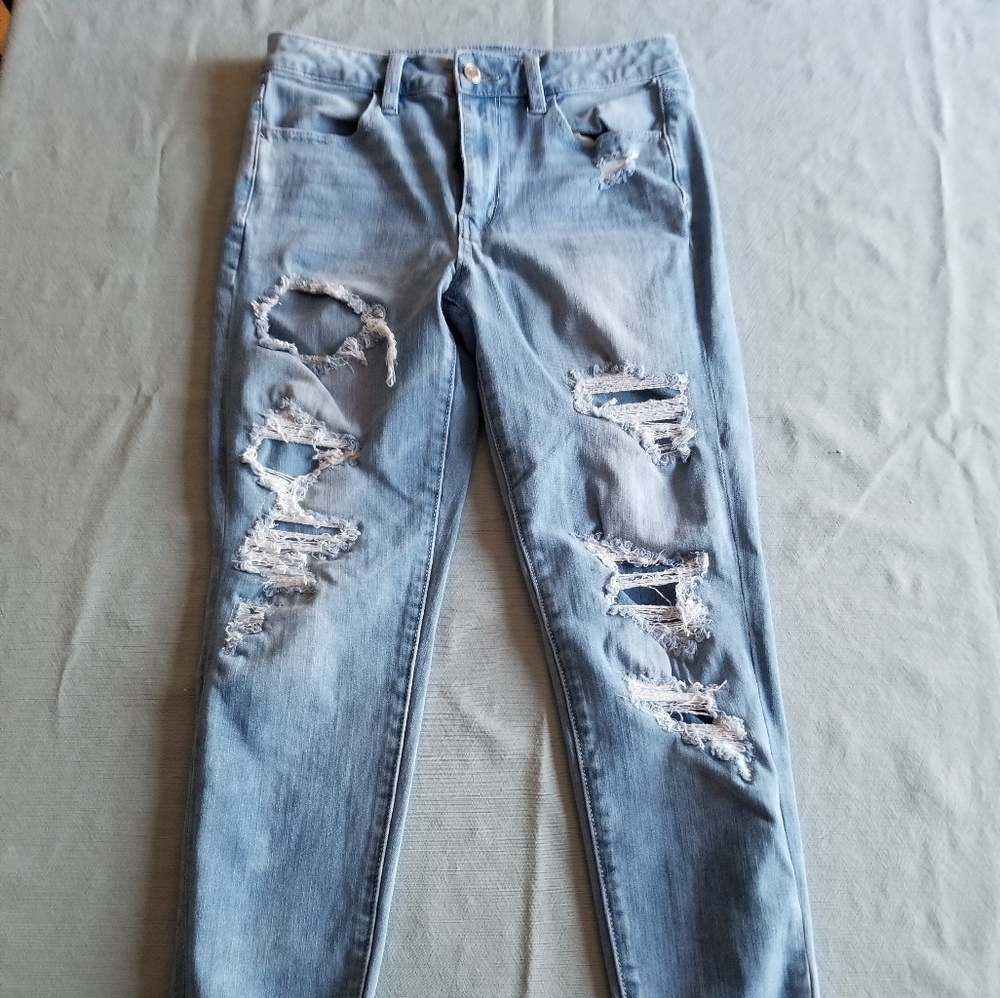 American Eagle Stretch Destroyed Jeans 8